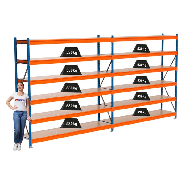 Regalsystem mit mehreren Ebenen, Traglast pro Ebene 530 Kilogramm