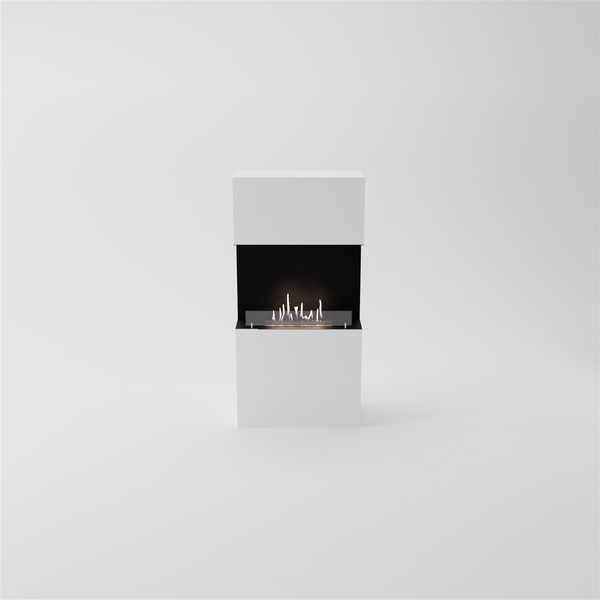 GLOW FIRE Ethanol Kamin 'Nordland' | Ethanolofen in weiß mit 3 Std. Brenndauer und 3 KW Heizleistung | BxHxT: 84x170x41 cm