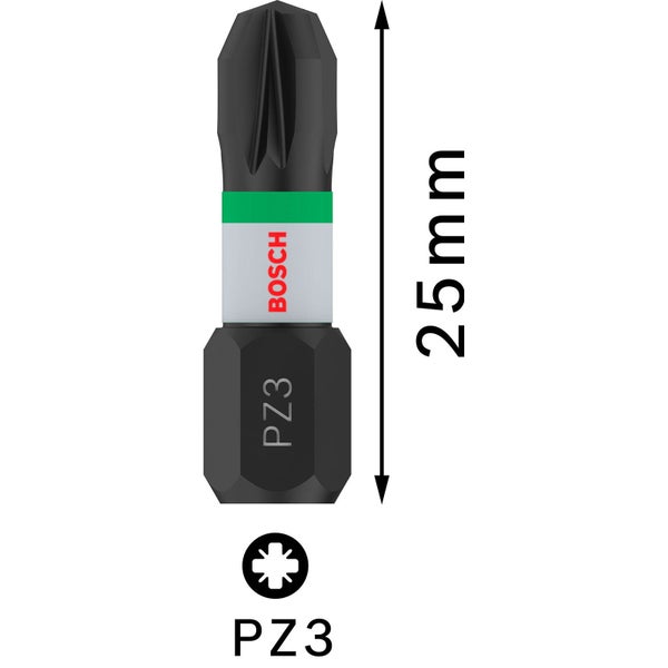 Bosch PRO Pozidriv Impact Bit PZ3 25 mm 2-tlg. - 2608522402
