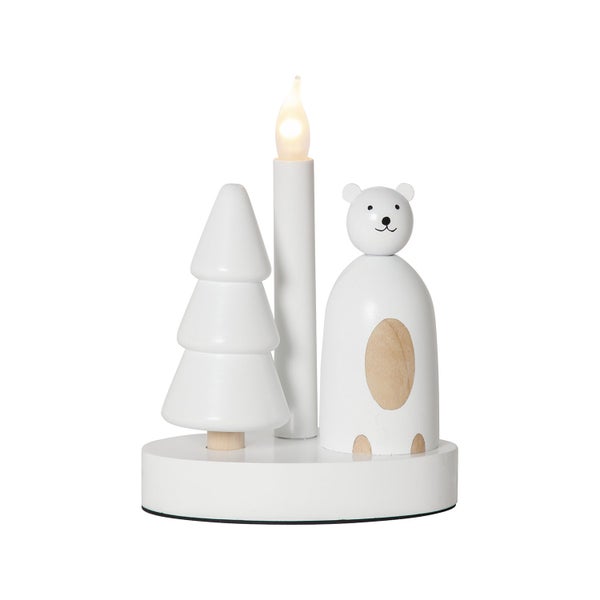 Weihnachtsdekoration mit LED, Baum und Bär