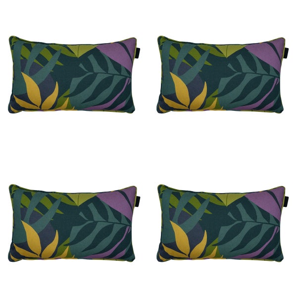 Dekokissen Iven grün - Ca. 30x50 cm - 4er-Set