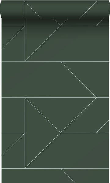 Origin Wallcoverings Tapete grafische Linien Grün - 53 cm x 10.05 m - 347728