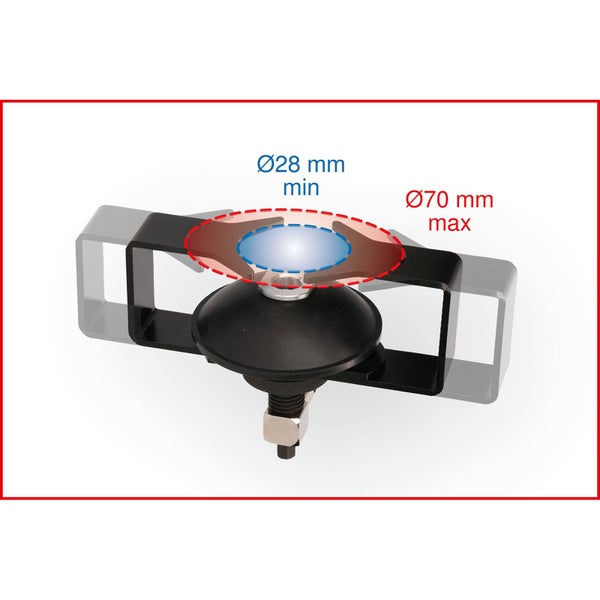 KS TOOLS Universal-Entlüfterstutzen-Adapter verstellbar - 160.0718