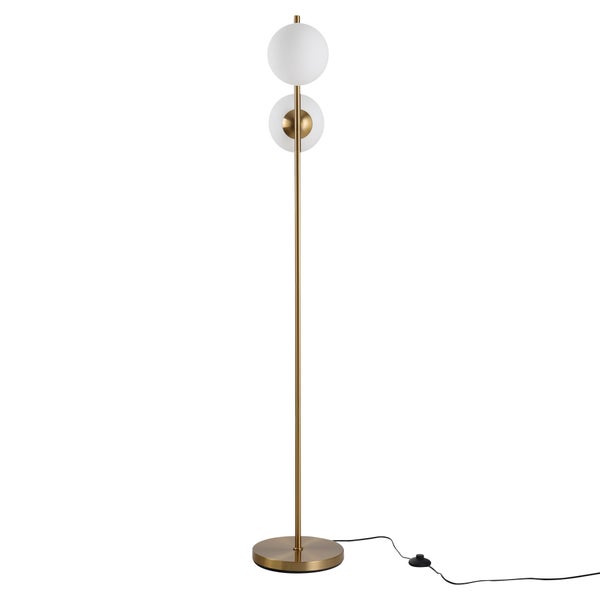 HOMCOM Stehlampe, 39 x 28 x 165cm, Stahl, Golden