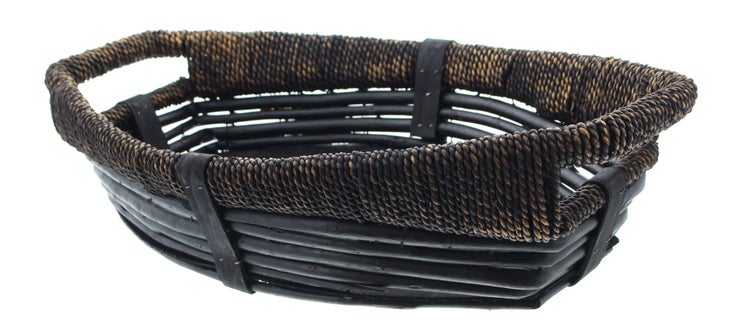 FRANK FLECHTWAREN | Schale Schiffchen, WEIDE, ca. 49 x 28 x 13 cm