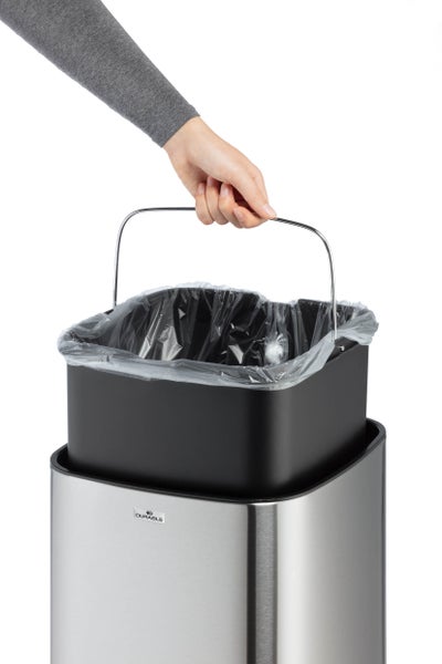 Durable 342323 Sensor Abfalleimer NO TOUCH, mit Inneneimer, 35 Liter, silber