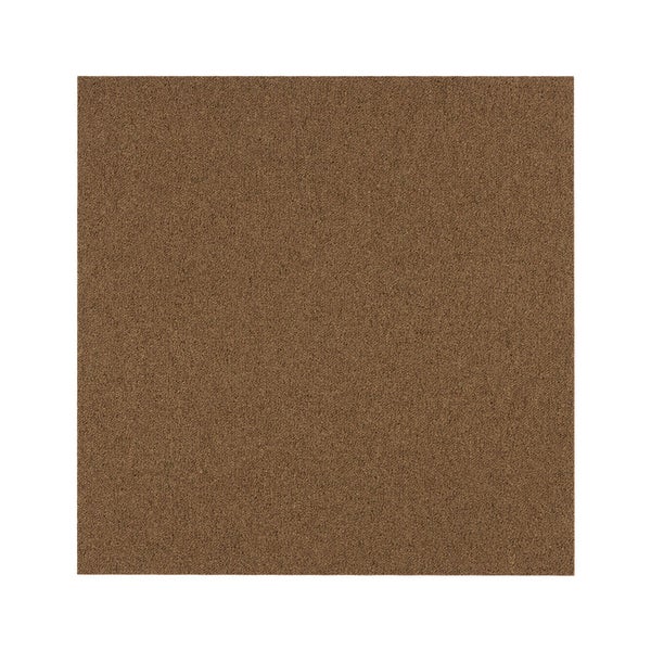 FLOORDIREKT Nylon Teppichfliese Edinburgh - 50 x 50 cm - Selbstliegend - Braun