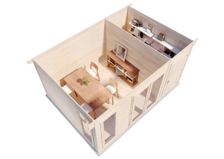 Gelber Garten-Steppenkerze im Gartenbeet