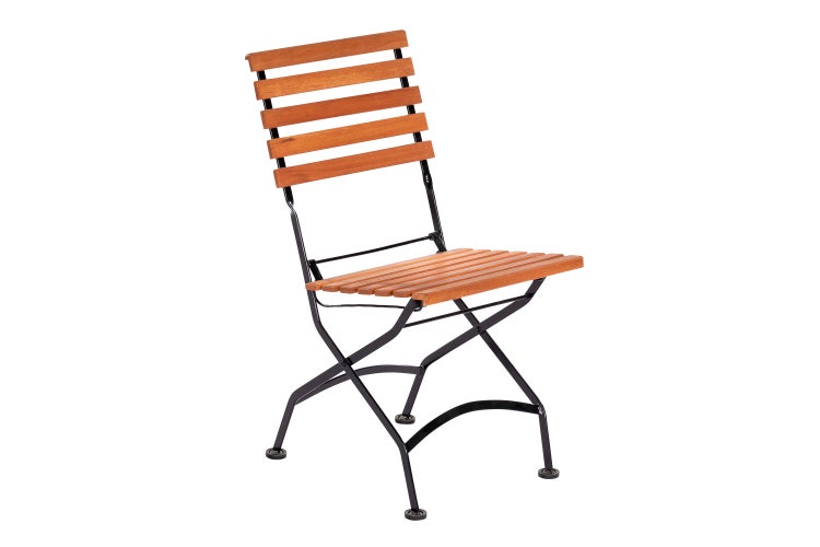 Gartensessel aus Holz mit Metallgestell, klappbar