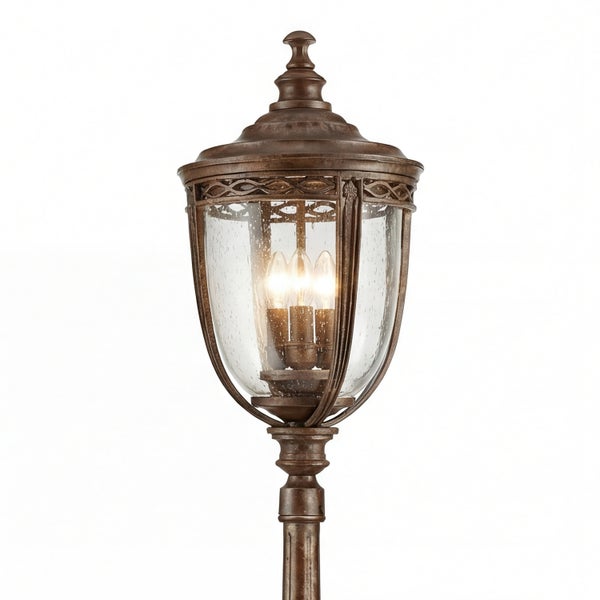 Laternenpfahl mit klarem Glas für den Außenbereich