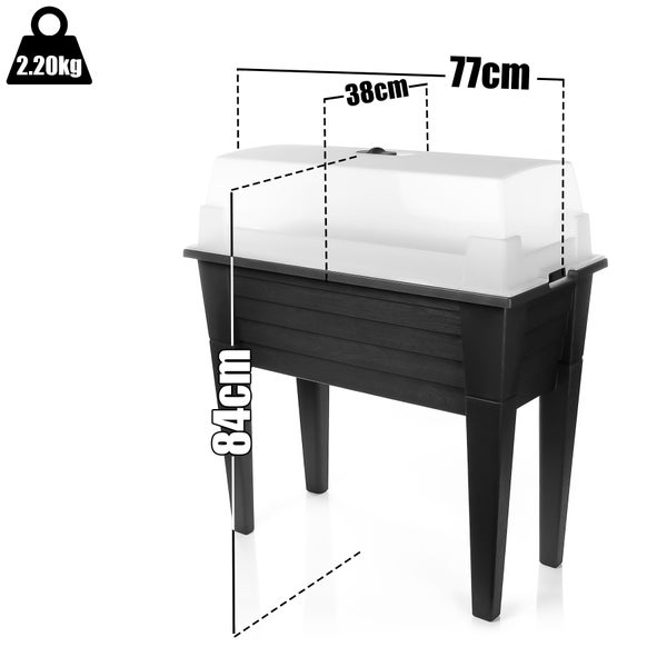 Hochbeet mit den Maßen 77 cm Breite, 84 cm Höhe, 38 cm Tiefe und einem Gewicht von 2,20 kg.