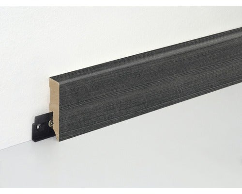 Sockelleiste Esche schwarz foliert FU062L 15x58x2400 mm