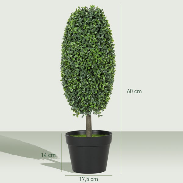 Künstlicher Buchsbaum im Topf, Höhe 60 cm