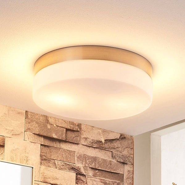 Lindby Deckenlampe Amilia (spritzwassergeschützt (Modern) aus Metall (2 flammig, E27) - Bad Deckenleuchte Lampe Badezimmerleuchte