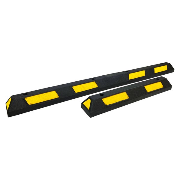 Parkplatzbegrenzung WHEEL gelb Anfahrschwelle Gummi inkl. Befestigung in den Längen 550mm, 900mm und 1800mm verfügbar / Länge: 1800 mm