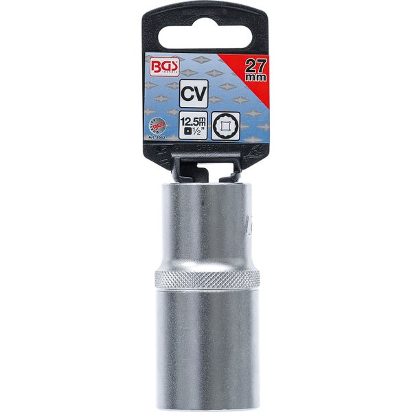 BGS technic Steckschlüssel 27 mm aus Chrom-Vanadium-Stahl