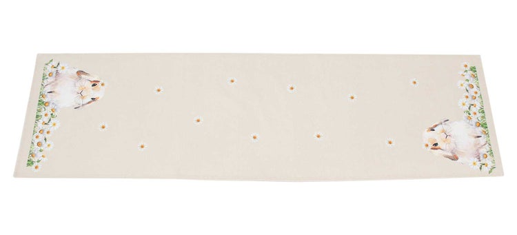 FRANK FLECHTWAREN | Tischläufer Blumenhase, POLYESTER, BAUMWOLLE, 40 x 140 cm