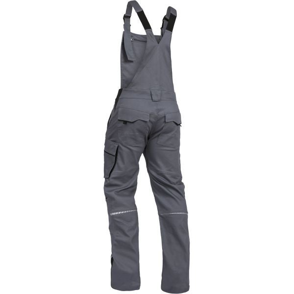 Leibwächter Latzhose Arbeitshose, grau schwarz Gr. 52 Herren