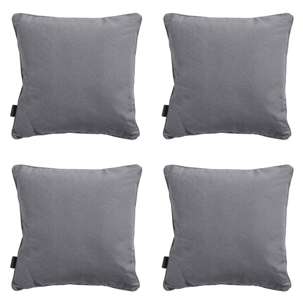 Dekokissen Panama grau - ca. 60x60 cm - 4er-Set