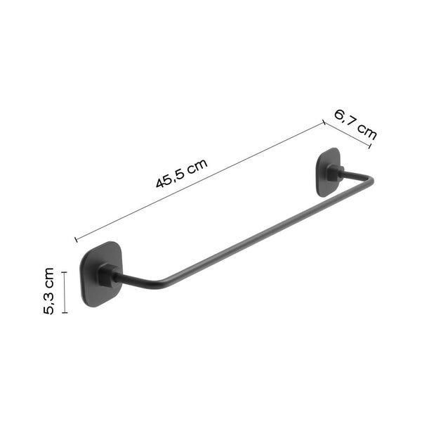 45 cm breite Handtuchstange in mattschwarzer Farbe | Timo