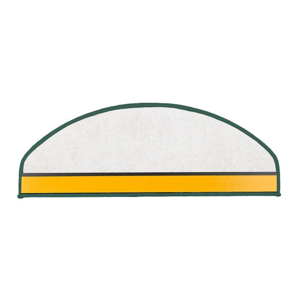 FLOORDIREKT Stufenmatte Kalkutta - Sisaloptik - Schlingenpol - Selbstklebend - Grün - Halbrund - 23,5 x 65 cm