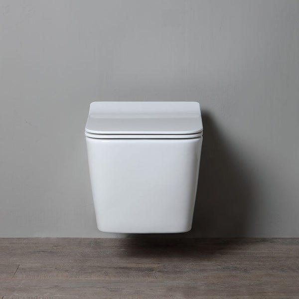 Spülrandlose WC-Kombination mit  Toilettensitz mit  Absenkautomatik | Rock