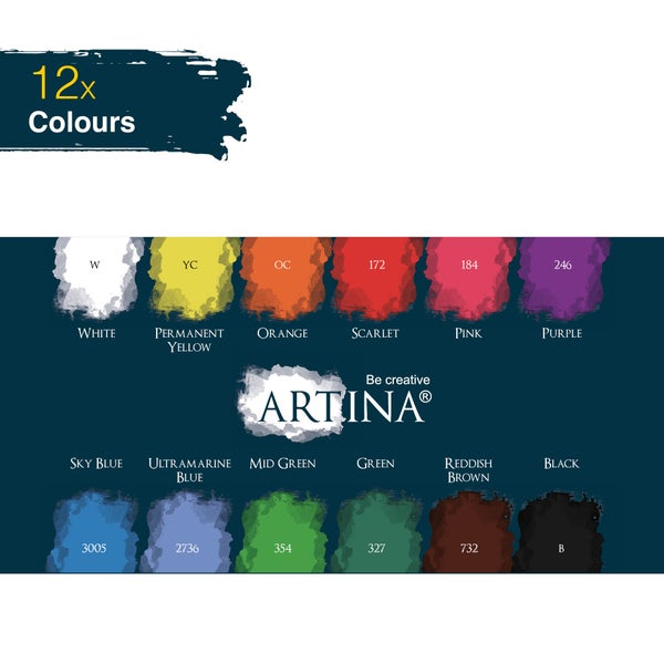 Artina Colaro Aquarell Wasserfarben 12er Set