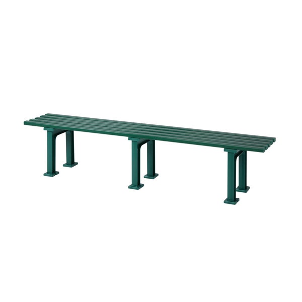 PROREGAL Gartenbank Kuba 4 Sitzer Grün HxBxT 42 x 200 x 37 cm Witterungskunststoff & UV Beständiger Kunststoff Parkbank Sitzbank