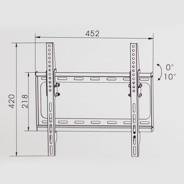 TV Wandhalterung tectake  für 26 - 75 Zoll (66 - 191 cm) bis 60 kg