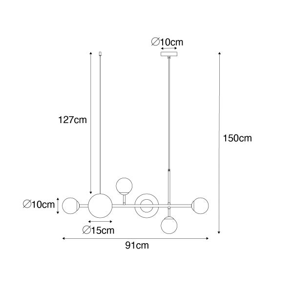 Maße der Pendelleuchte