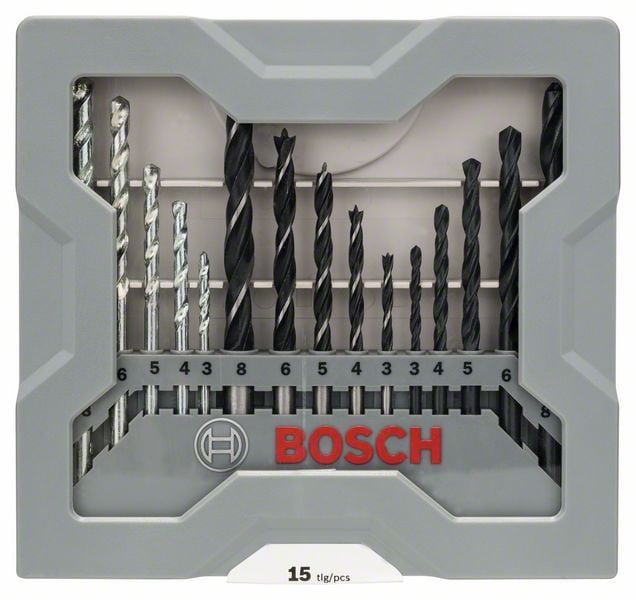 Bosch Bohrer-Set, gemischt, 15tlg., 3-8 mm, 3-8 mm, 3-8 mm - 2607017038