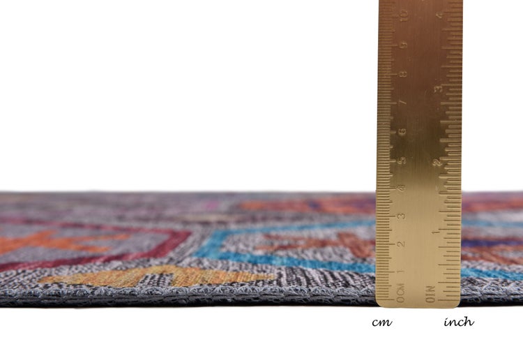 Weicher bedruckter Wohnzimmerteppich Cecilia Grau 140x200 cm
