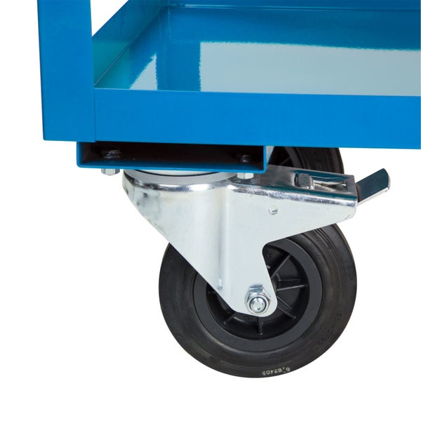 PROREGAL Tischwagen mit 3 Etagen HxBxT 50 x 100 x 91 cm Gesamtraglast 150 kg Lichtblau