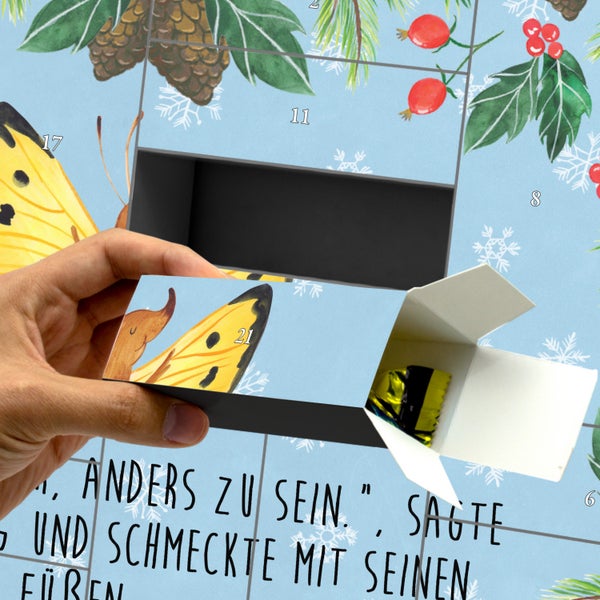 Mr. & Mrs. Panda Befüllbarer Adventskalender Schmetterling Zitronenfalter - Blau Pastell