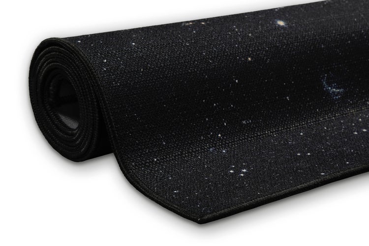 Gewebter Gamerteppich bedruckt Schwarz Multi Galactic Glow WECONhome 110x160 cm