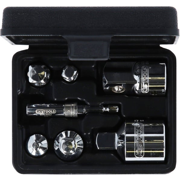 KS TOOLS 1/4+3/8+1/2+3/4 CHROMEplus Vergrößerungs- und Reduzieradapter-Satz 7tlg. - 918.0707
