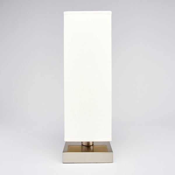 Lindby Tischlampe, Tischleuchte Stoffschirm weiß Nachttischlampe Stoffschirmlampe 1x E14 ohne Leuchtmittel Schlafzimmerlampe Nachttischleuchte
