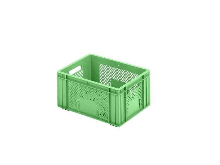 PROREGAL SparSet 5x Eurobehälter Obst- und Gemüsekasten HxBxT 19 x 30 x 40 cm 18 Liter Grün Obst-Gemüsekiste Obstkorb Transportbox