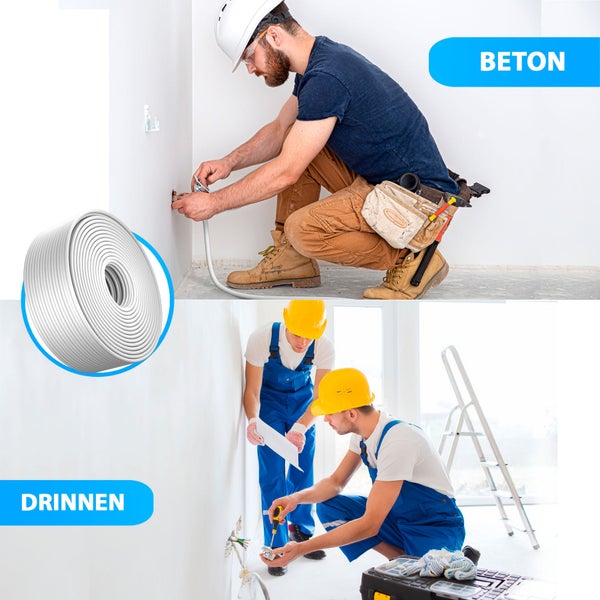 Installationskabel auf Rolle, geeignet für die Verlegung in Beton und im Innenbereich mit Handwerkern bei der Elektroinstallation.