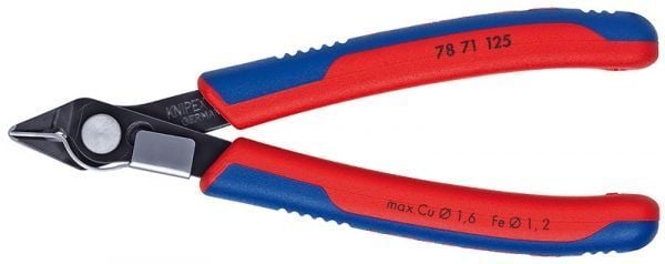 Knipex Elektronik-Seitenschneider mit blau-roten Griffen