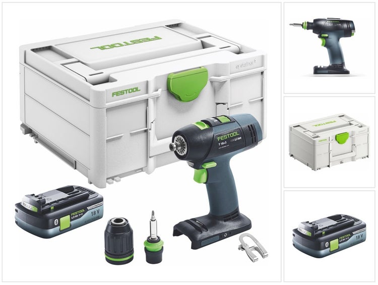 Festool T 18+3 Basic-4,0 Akku Bohrschrauber 18 V 50 Nm Brushless ( 577051 ) + 1x Akku 4,0 Ah + Systainer - ohne Ladegerät