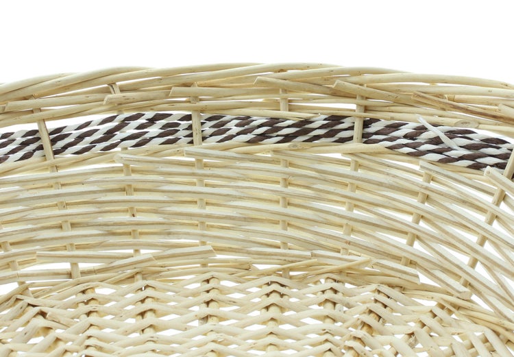 FRANK FLECHTWAREN | Schale Papierschnurgeflecht, oval, WEIDE, PAPIER, 46 x 39 x 11 cm