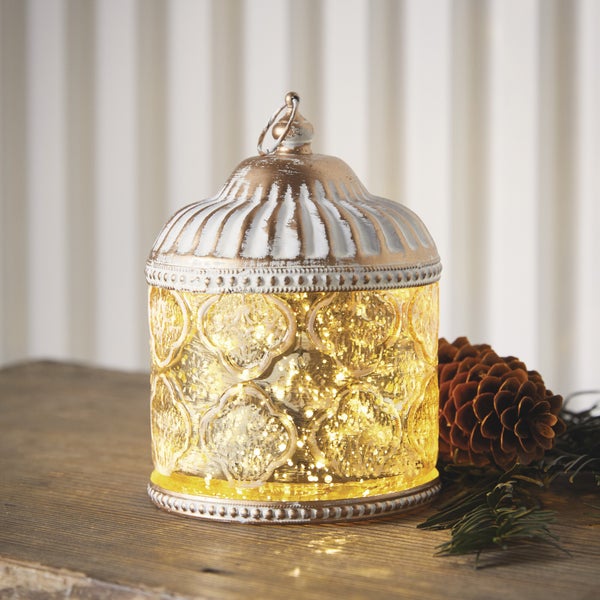 FRANK FLECHTWAREN | LED-Laterne Orient, GLAS, METALL, KUNSTSTOFF, D: 10 x 13,5 cm