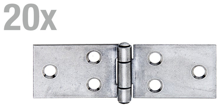 Set mit 20 Scharnieren aus Metall zur Möbelmontage oder für Türen