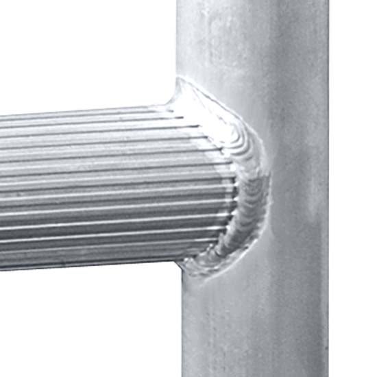 Detailansicht einer geschweißten Aluminiumleiter