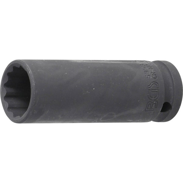 BGS Kraft-Steckschlüssel-Einsatz Zwölfkant tief Antrieb Innenvierkant 12,5 mm (1/2) SW 21 mm - 5353