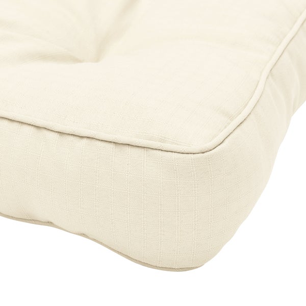 Beautissu Xluna Loungekissen Sitz 40x40x10cm Natur