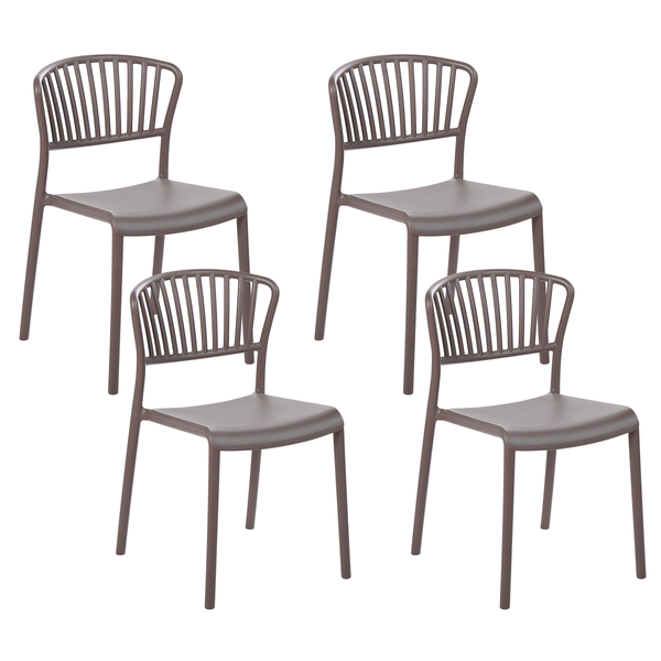 Gartenstuhl 4er Set GELA Taupe