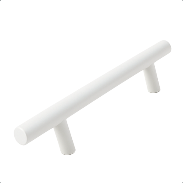 Möbelgriff Stangengriff Denver lochabstand 128 mm Edelstahl Weiß Set 10
