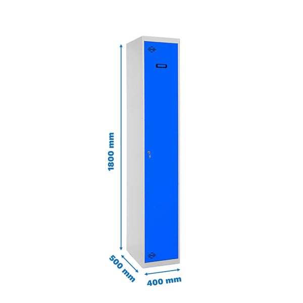 Metall-Garderobenschrank mit den Maßen 1800 x 500 x 400 Millimeter